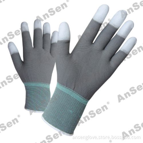 PU Finger Coated Glove (PU810-GRY-1)